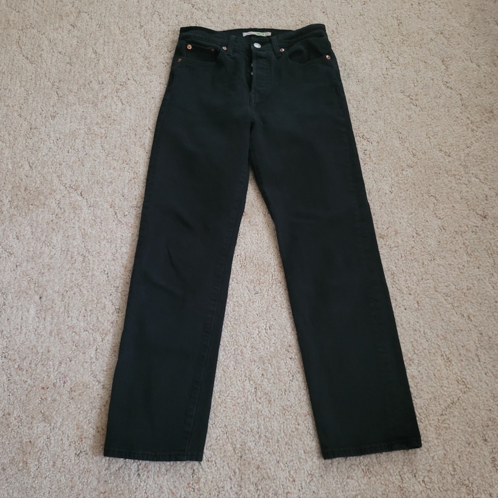 Levi's Premium Wedgie Straight Black Jeans
